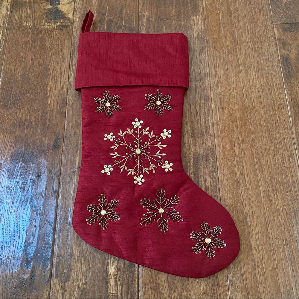 Decorative Embellished Holiday Stocking